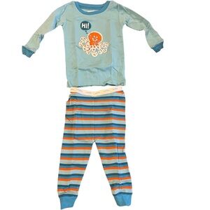 NWT Gap Baby Octopus Blue and Orange Striped Kids Pajamas